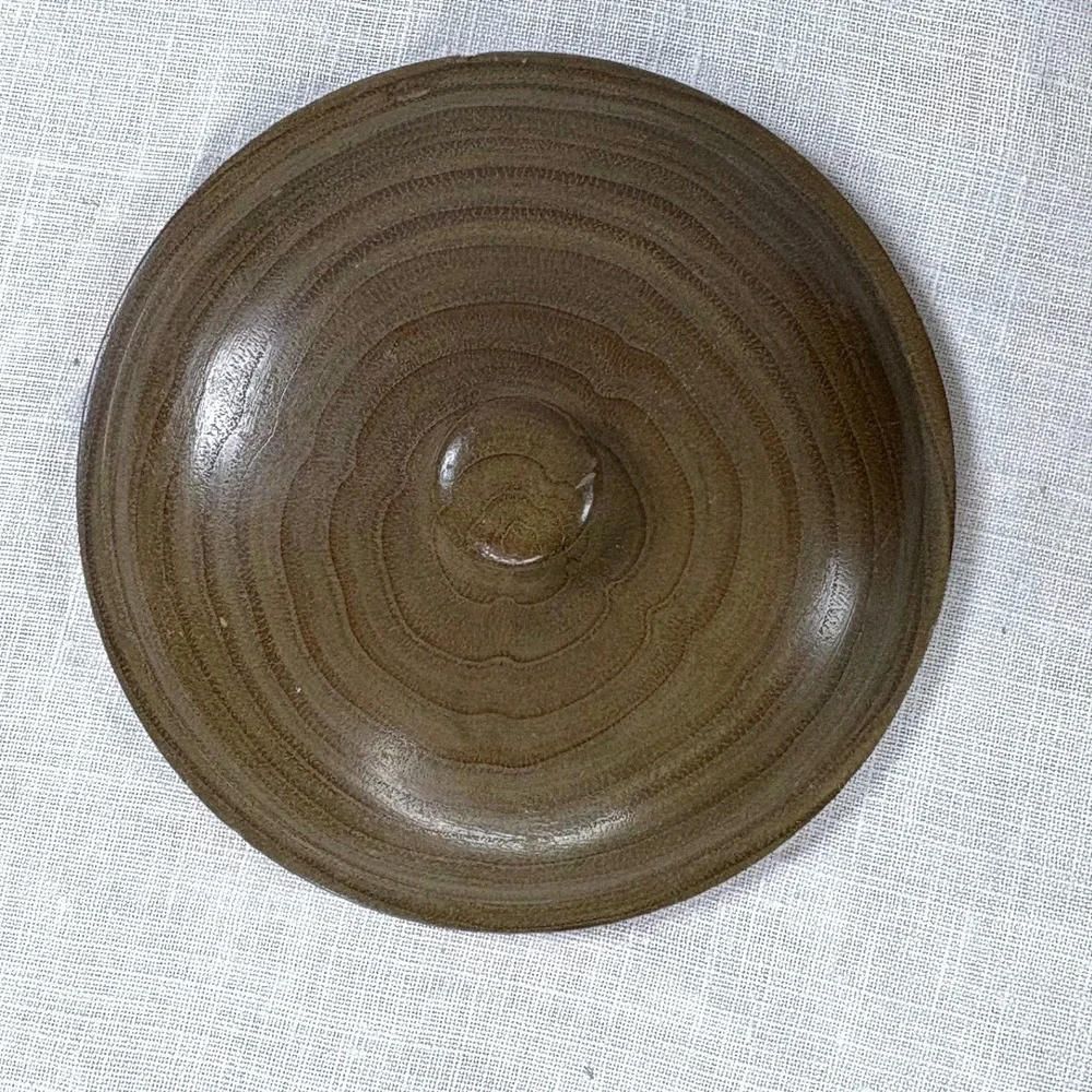 Handmade Live Edge Wood Lidded Bowl Rustic Bark Trim Trinket Dish Brown Natural